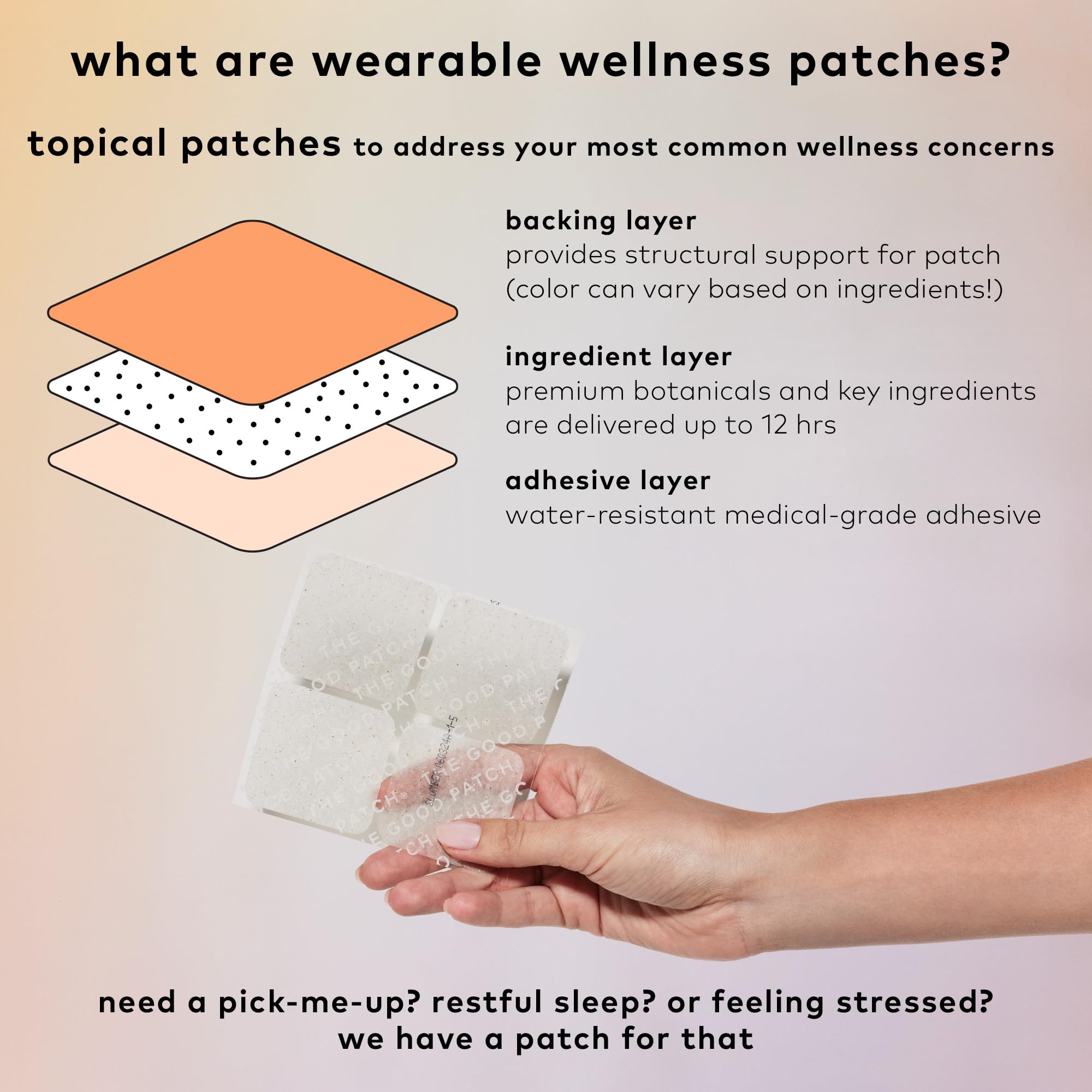 The Good Patch Slumber in a calm night setting showing long wear.