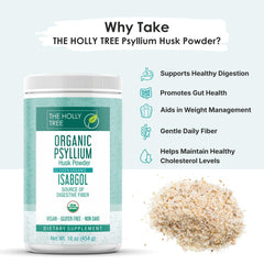 The Holly Tree powder in water shows quick hydration and texture change.