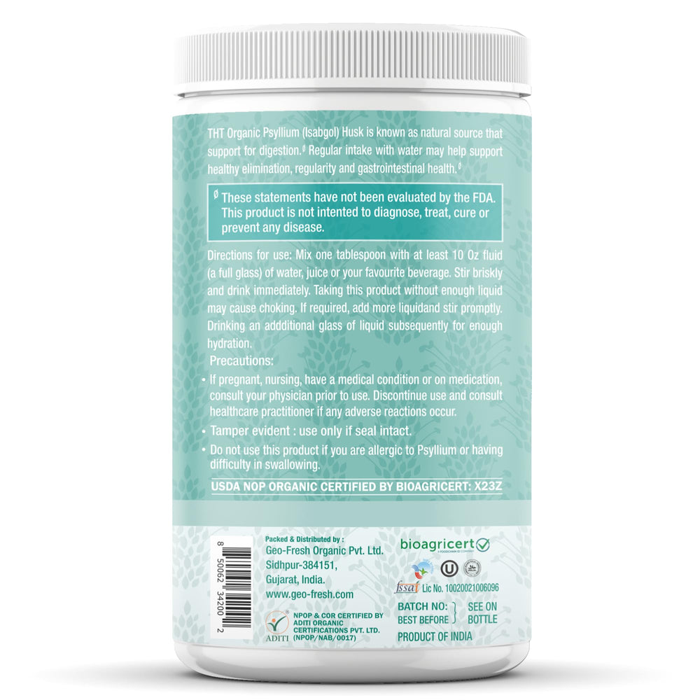 The Holly Tree psyllium husk powder ready to be added to smoothies or water in the kitchen.
