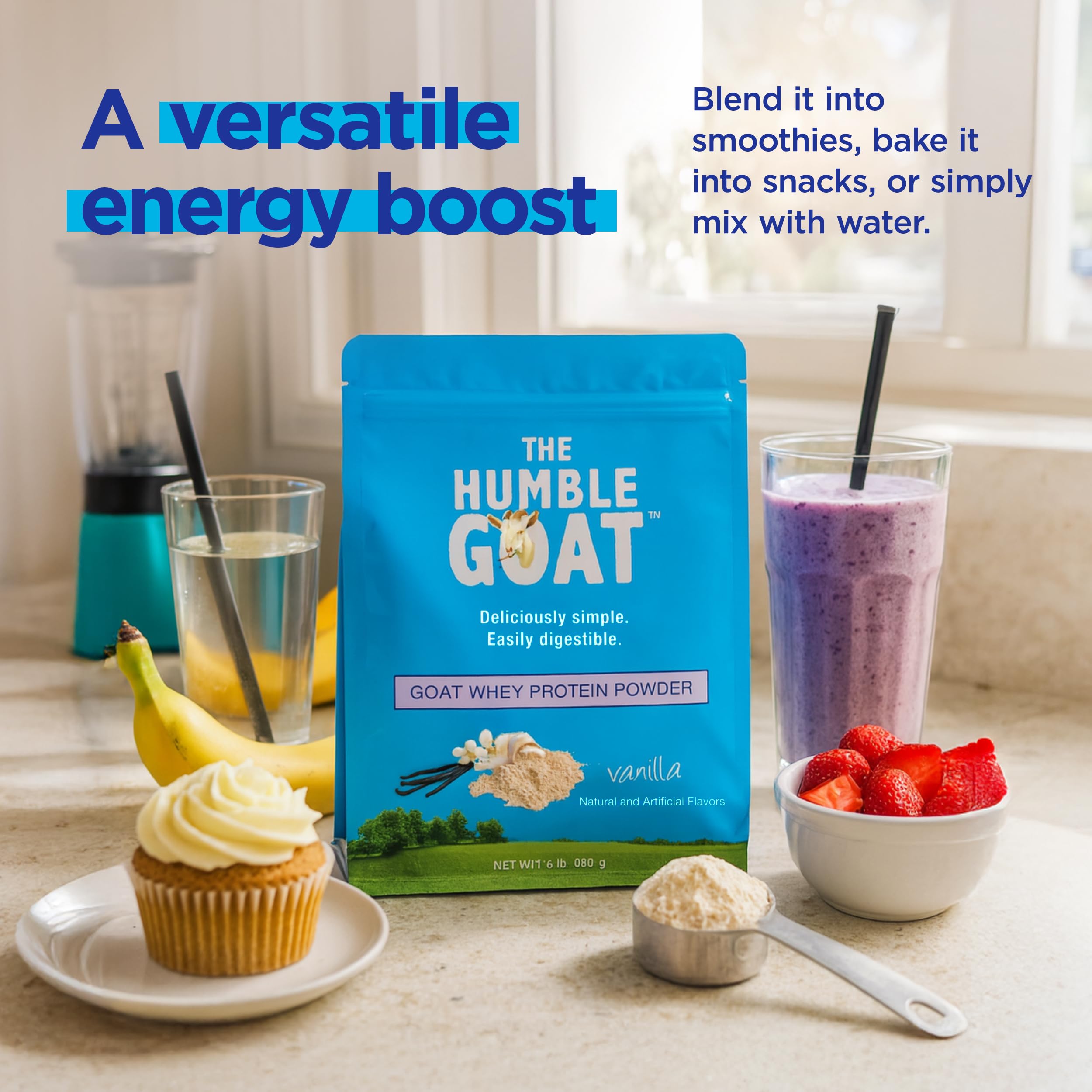 The Humble Goat baking ideas whey powder for protein-rich treats.