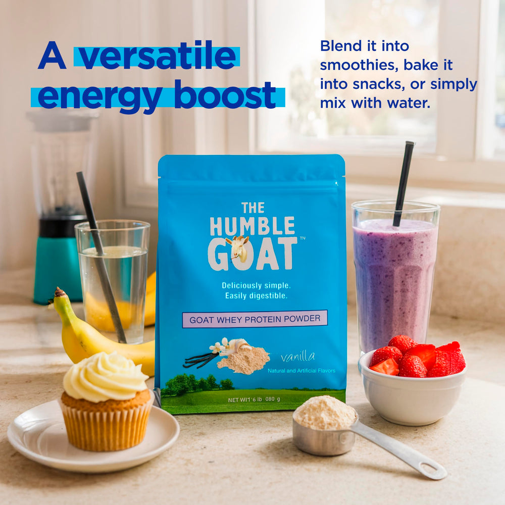 The Humble Goat baking ideas whey powder for protein-rich treats.