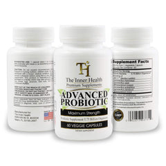 The Inner Health Advanced Probiotics bottle shown for daily digestive balance