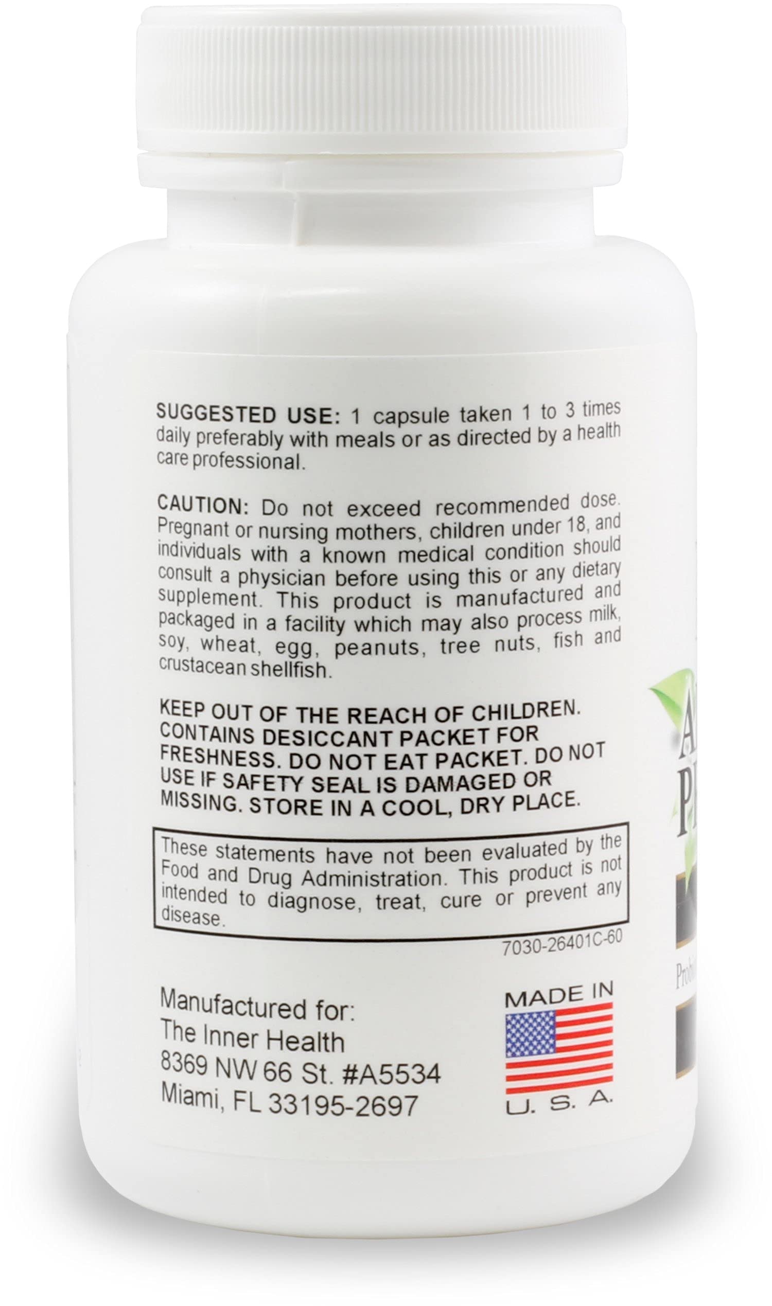 The Inner Health Advanced Probiotics closeup of bottle and capsules