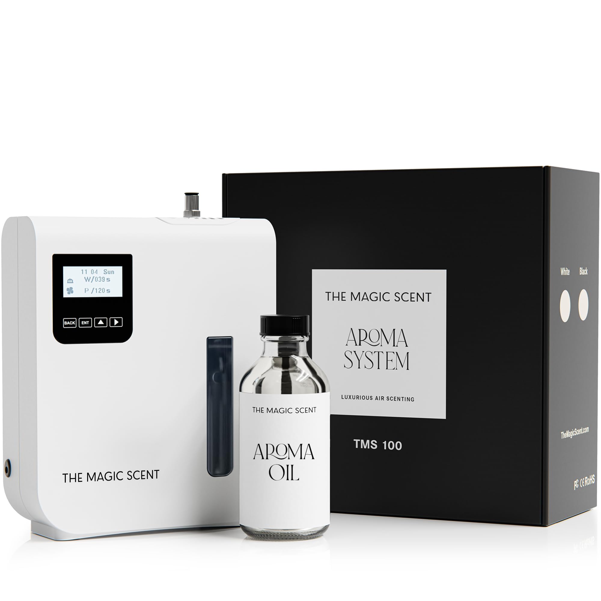 The Magic Scent diffuser chamber view with consistent nanoparticle mist for even scenting.