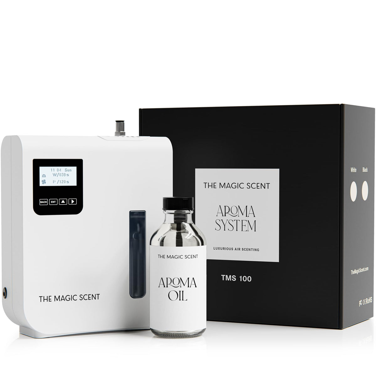 The Magic Scent diffuser chamber view with consistent nanoparticle mist for even scenting.