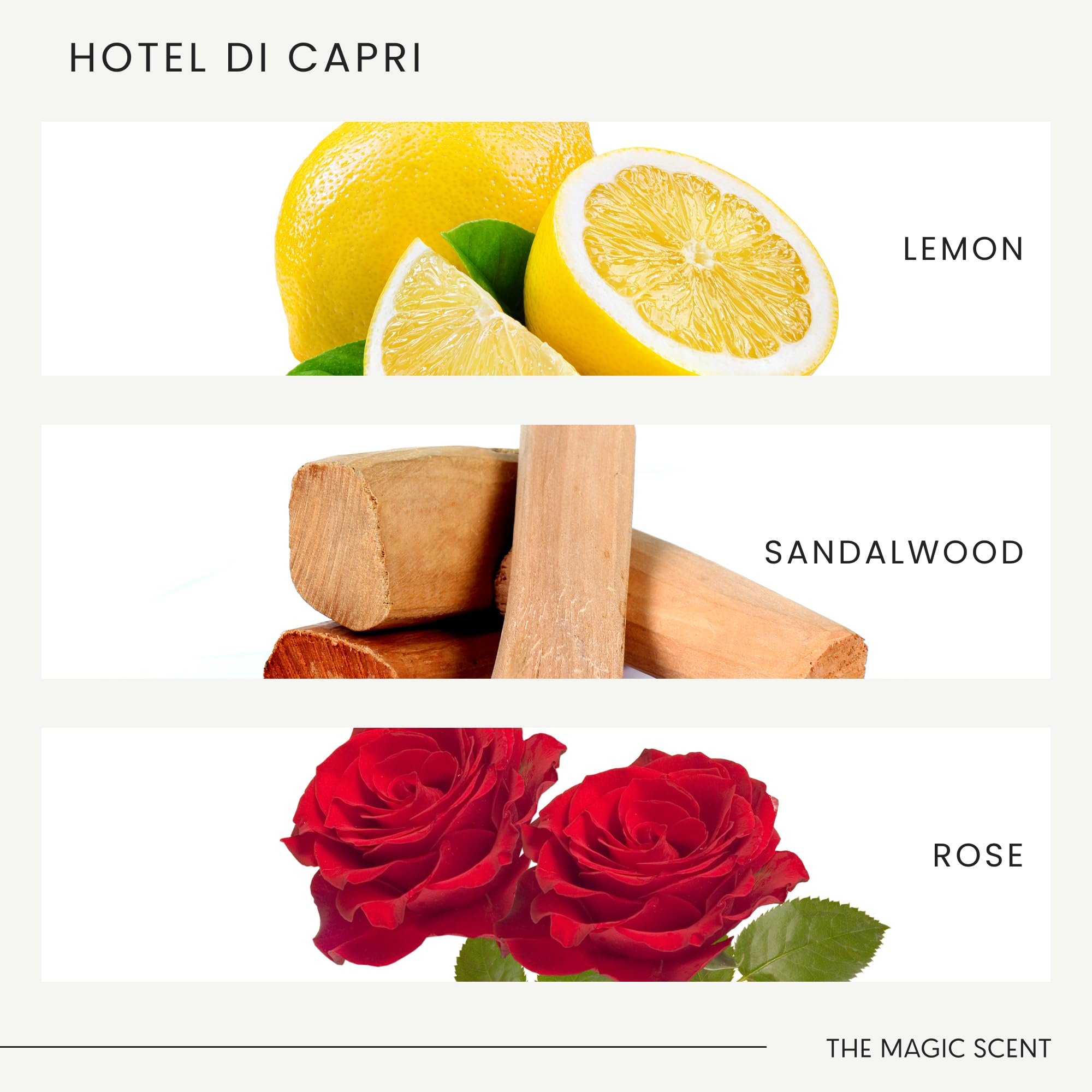 The Magic Scent lemon notes emphasize freshness for a bright atmosphere.
