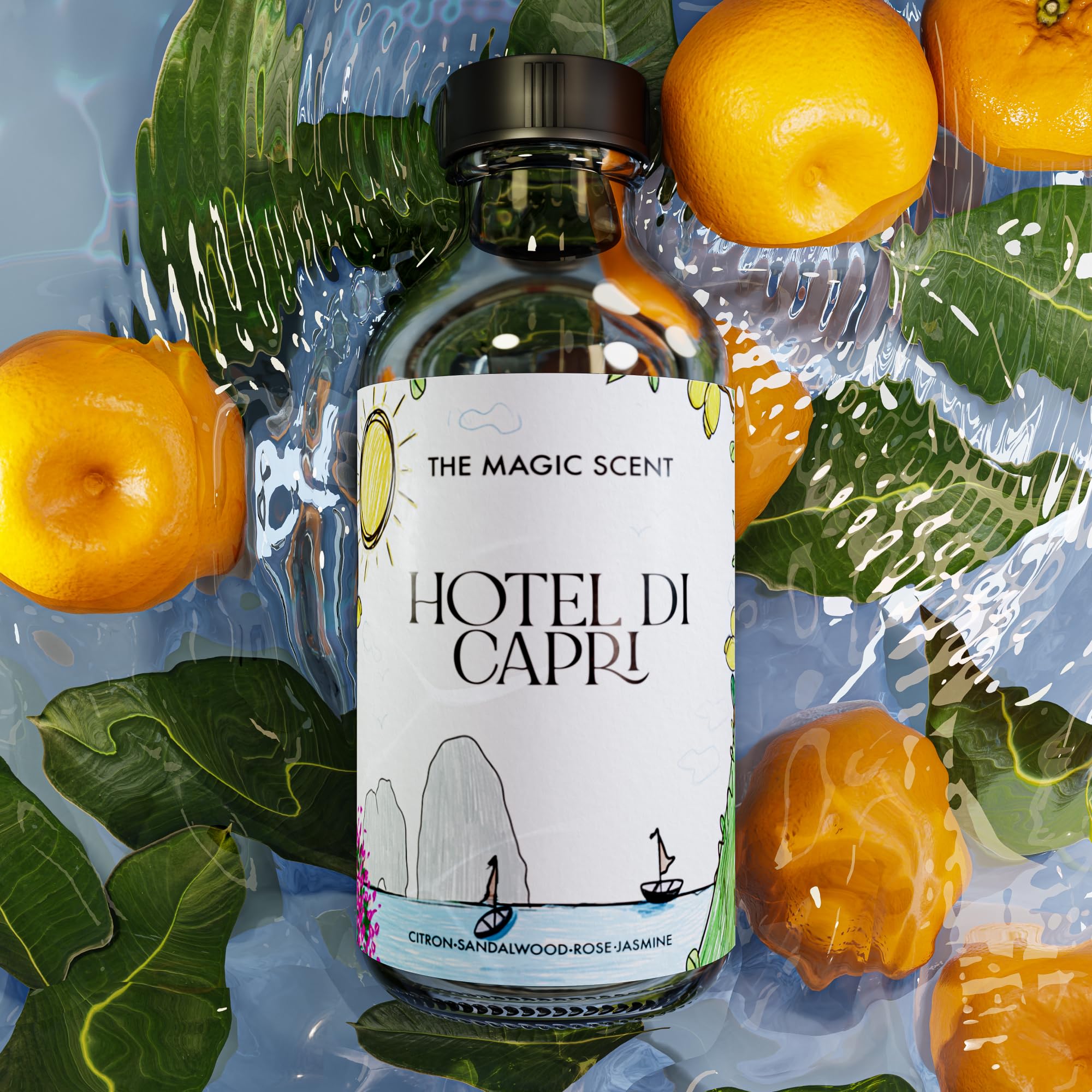 The Magic Scent woody heart enriches a cozy hotel-like ambiance.