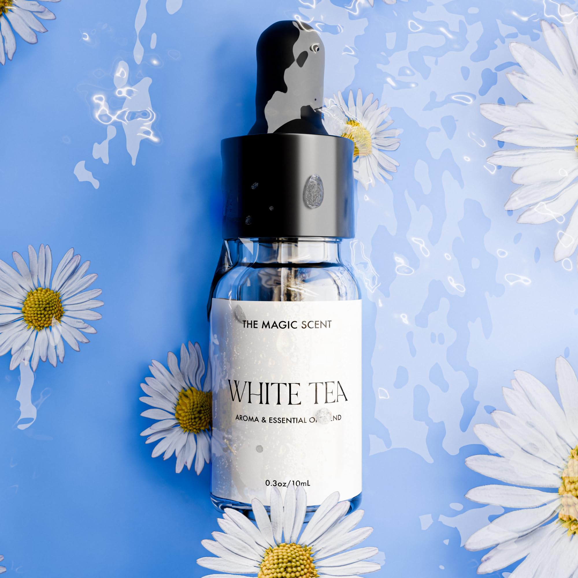 Miami-made The Magic Scent White Tea diffuser oil bottle.