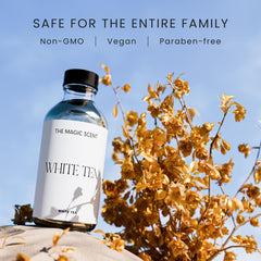 The Magic Scent White Tea oil pour enables clean diffuser use.