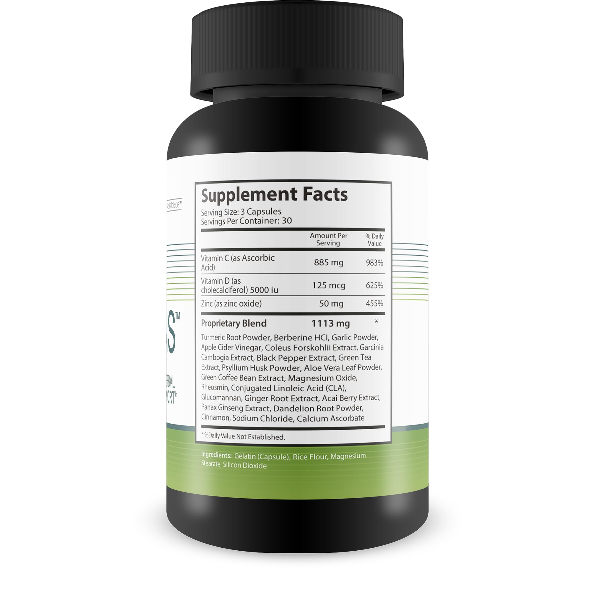 Close-up of CDZ capsules highlights convenient, sugar-free daily capsules for consistent health support.