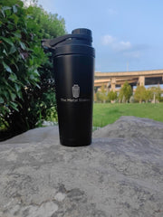 The Metal Shaker has a leak-proof cap to prevent spills during workouts.