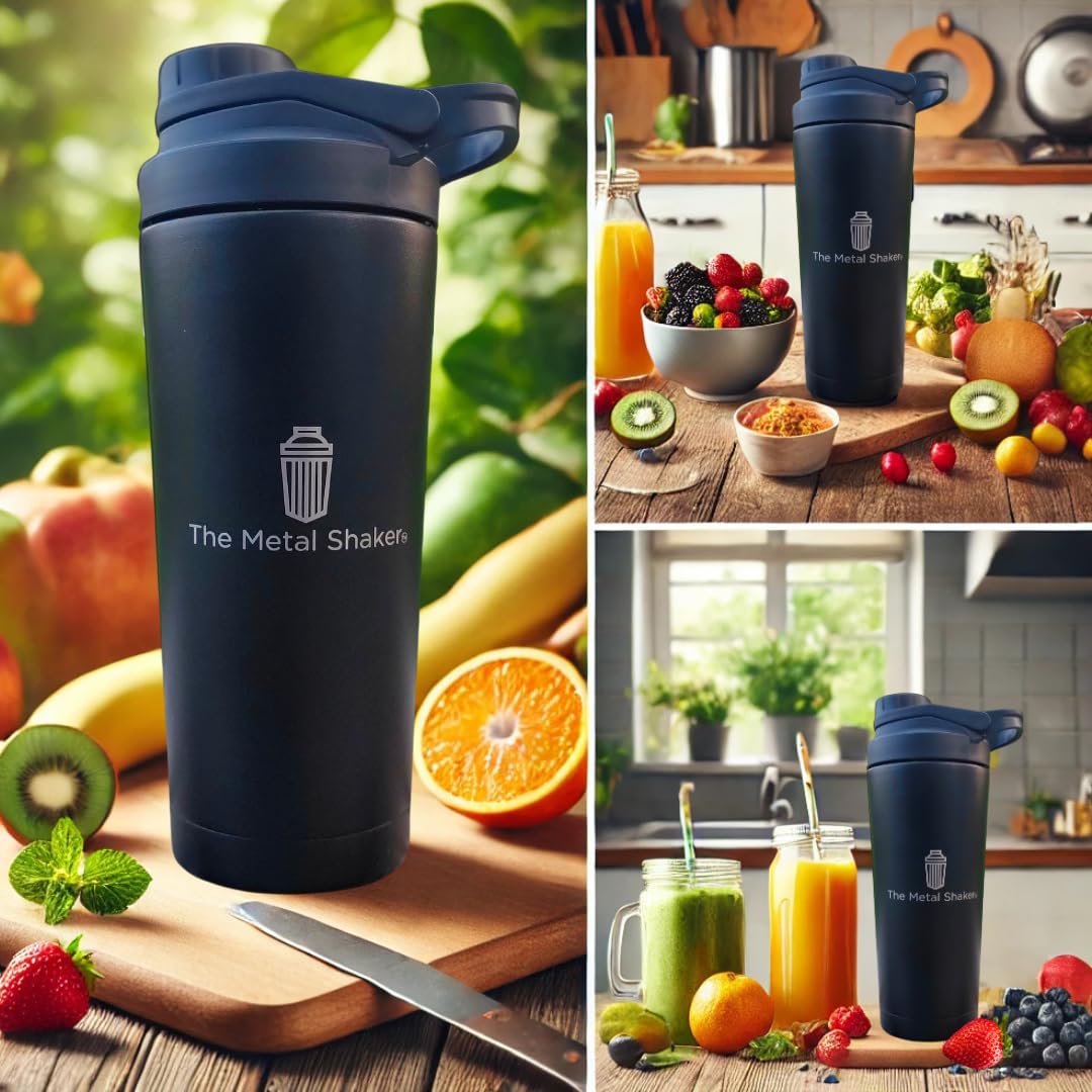 The Metal Shaker displays precise measurement markings for accurate portions.