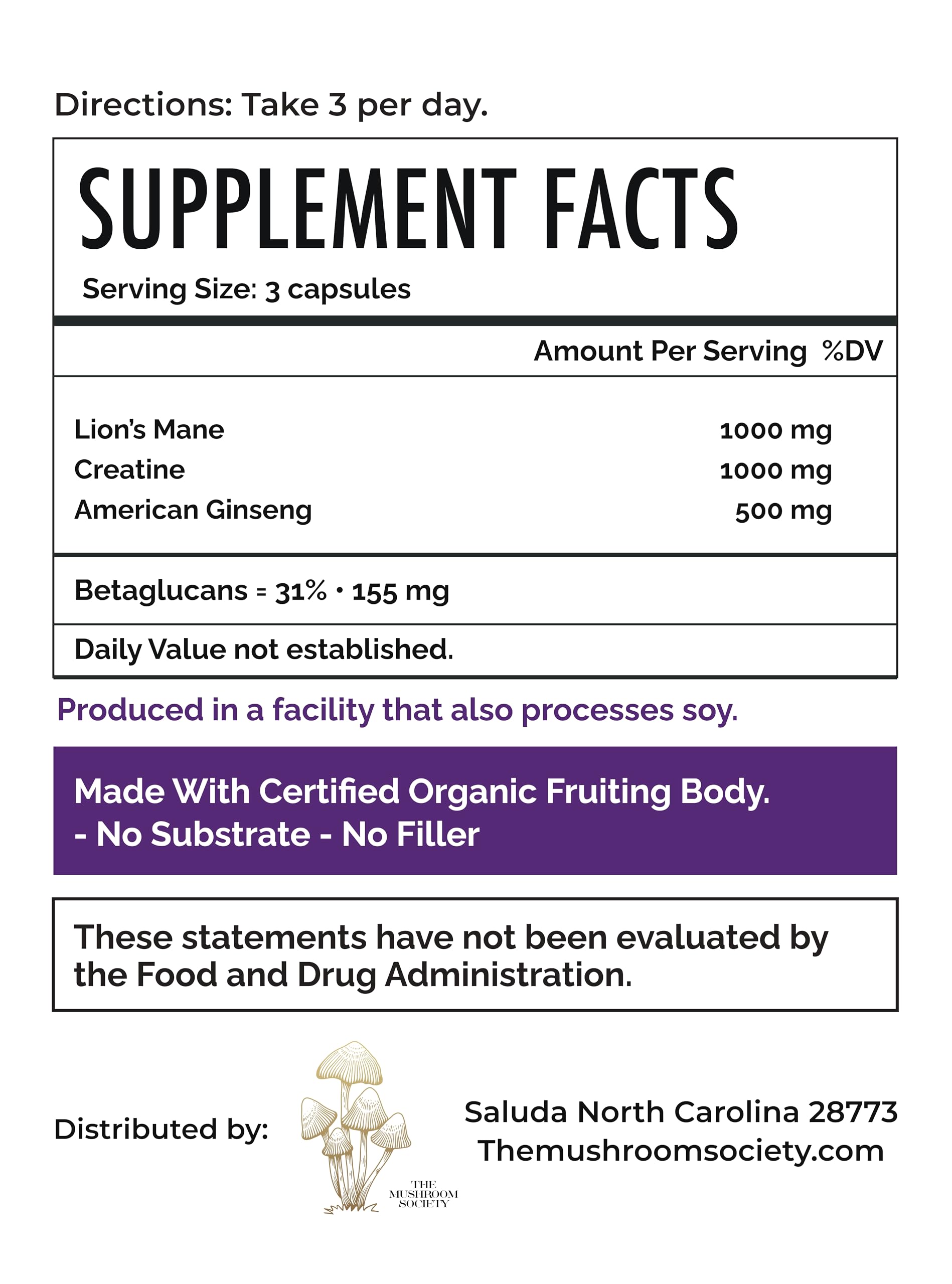 The Mushroom Society Lions Mane nootropic showcases cognitive focus during workouts and high-demand tasks.