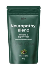 The Nerve Brand Neuropathy Blend chocolate bottle front for daily nerve health support.