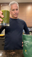The Nerve Brand Neuropathy Superfood Blend in milkshake demonstrates tasty convenient nutrition