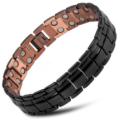 The North Ring magnetic copper bracelet closeup with double-row magnets for potential support