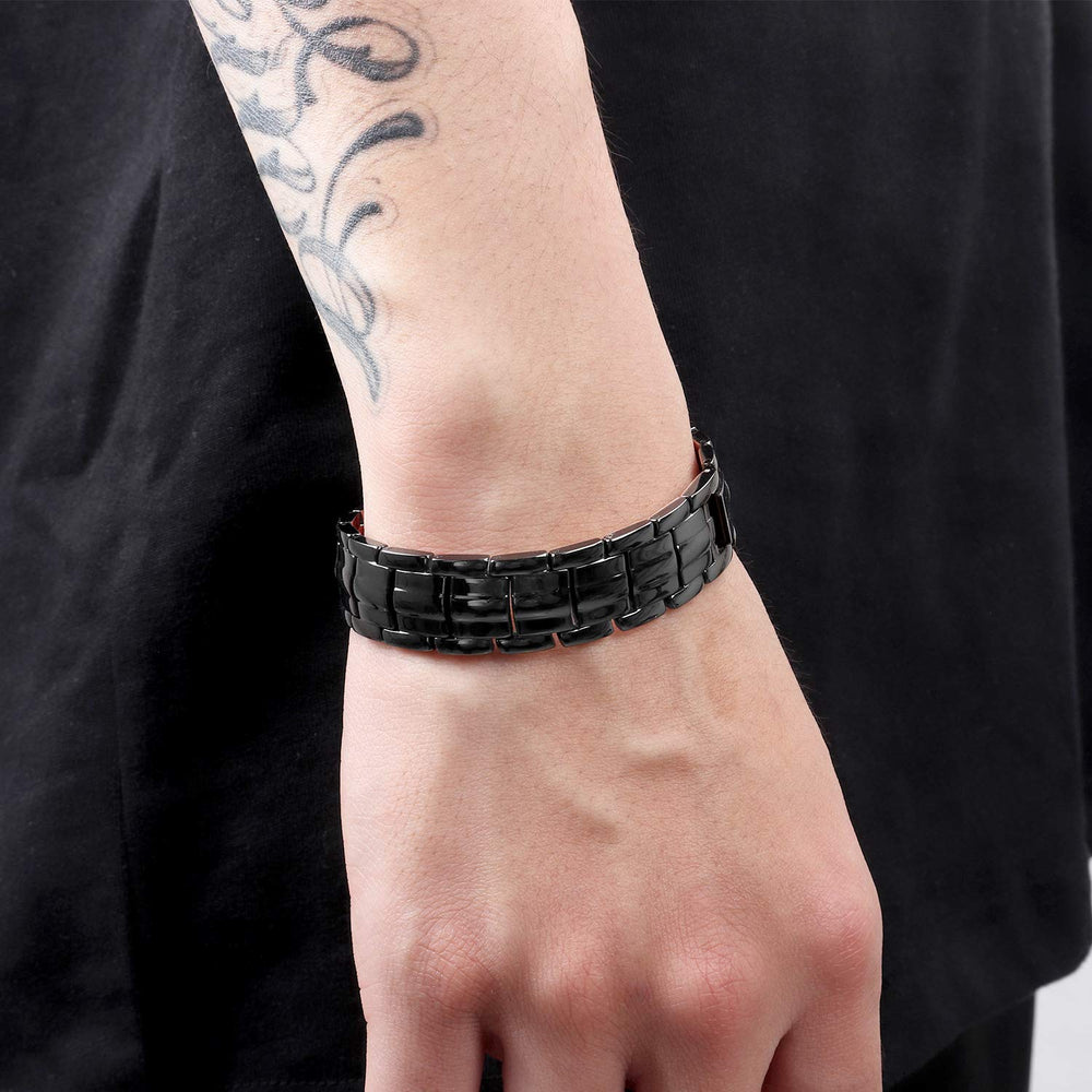 The North Ring matte copper finish on wrist for a refined look