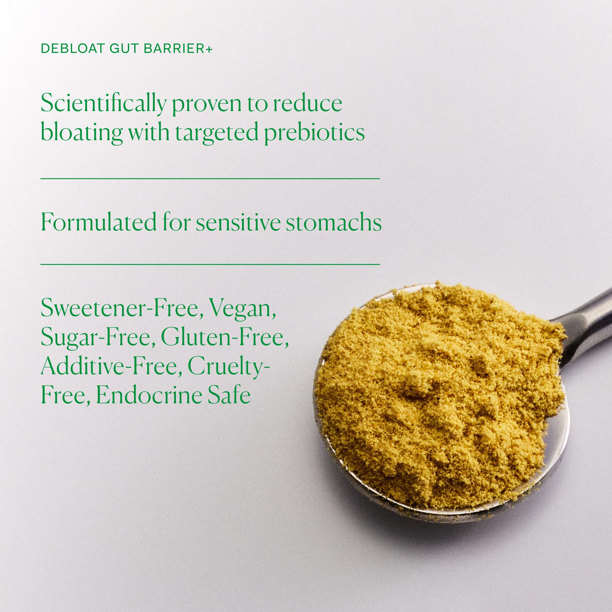 The Nue Co Debloat glass with powder shows easy daily mixing.