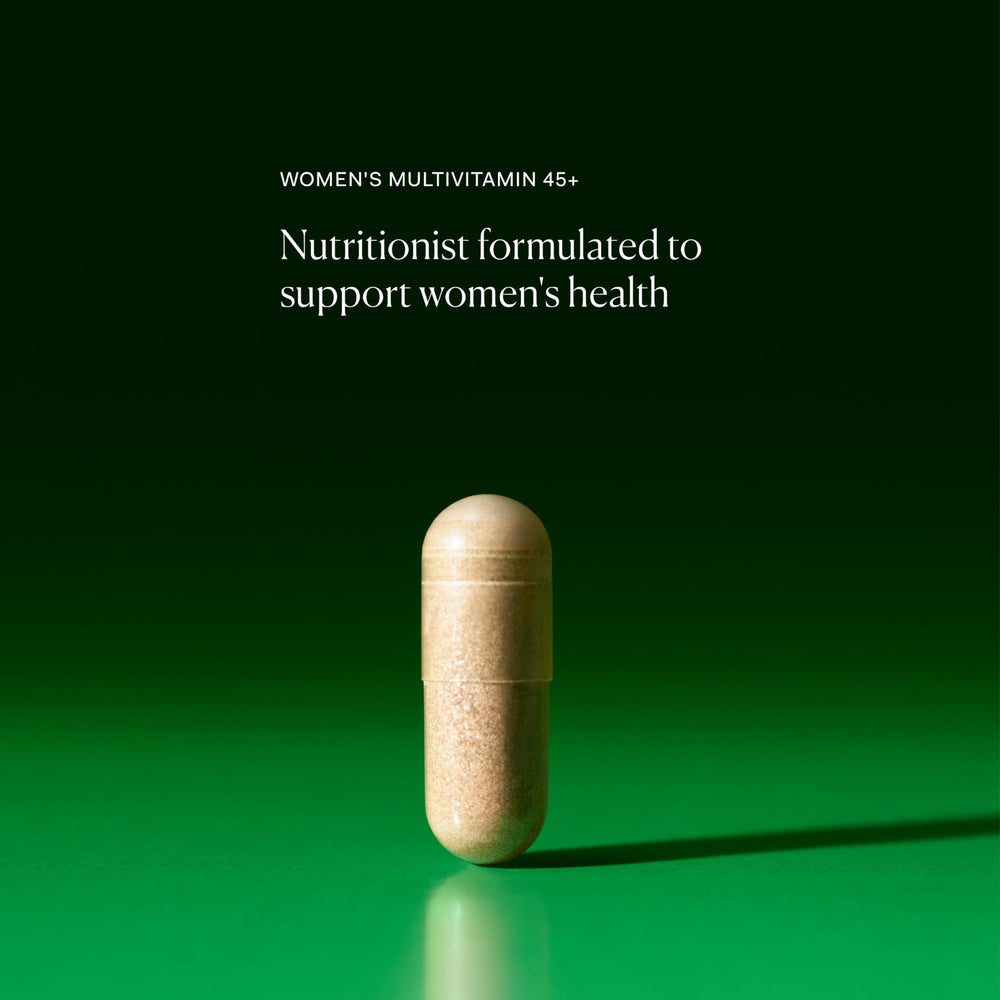 The Nue Co packaging box communicates 60 capsules and vegan formulation.