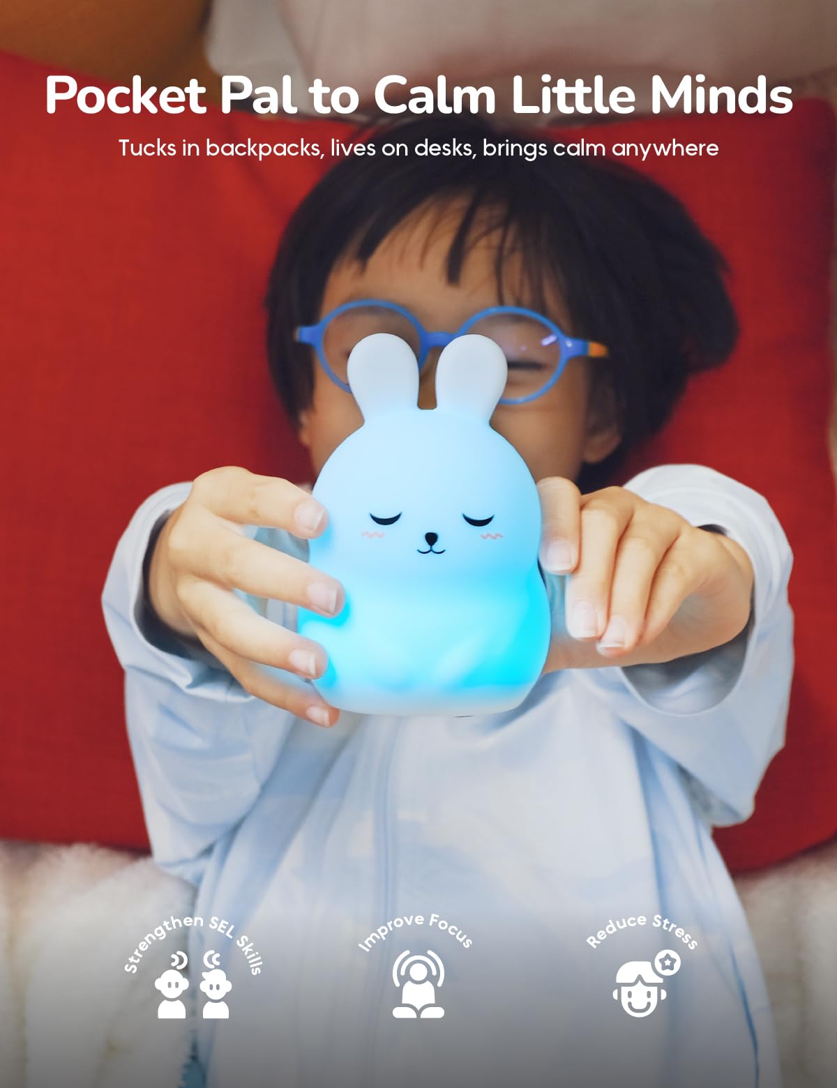 The Pal Company Breathing Pal Mini Bonnie in hand shows portable calm on the go
