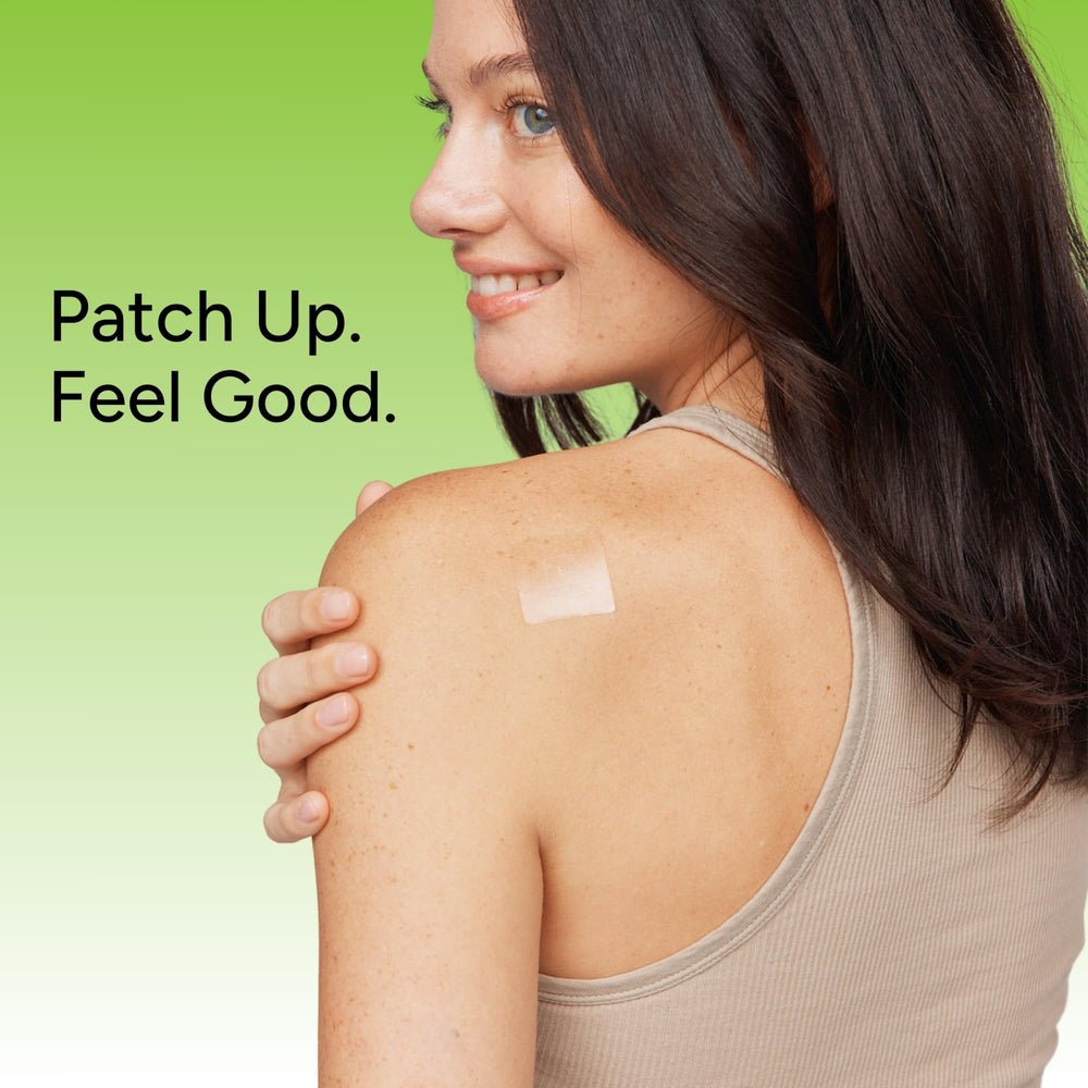 The Patch Remedy Immunity Patch packaging spread shows box contents.