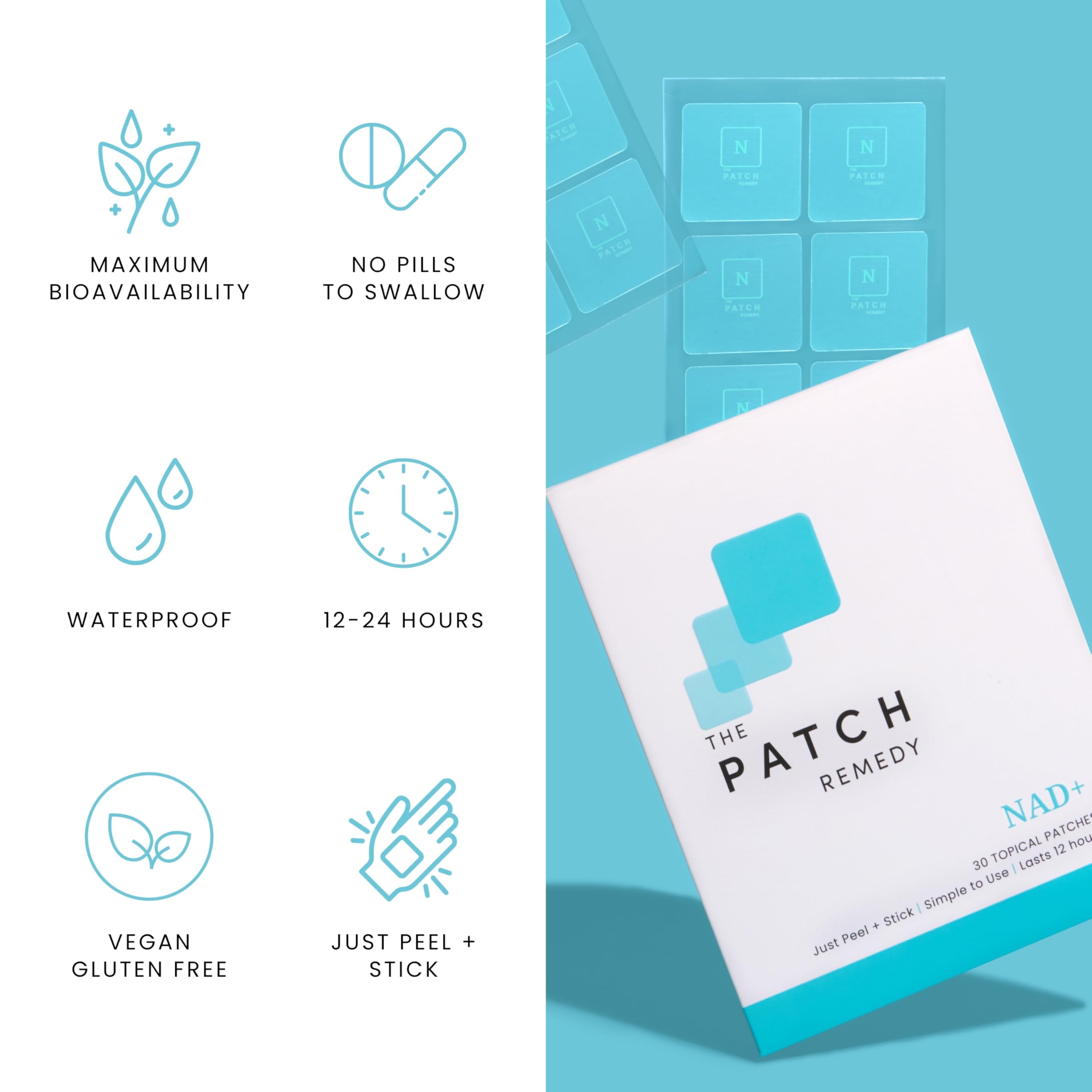 Travel-ready NAD+ patch shown in a compact setup for on-the-go use.