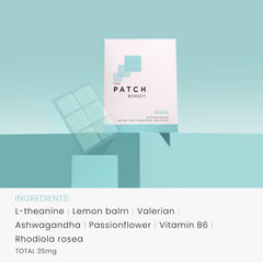Relax Patch applied on the wrist for discreet wear.