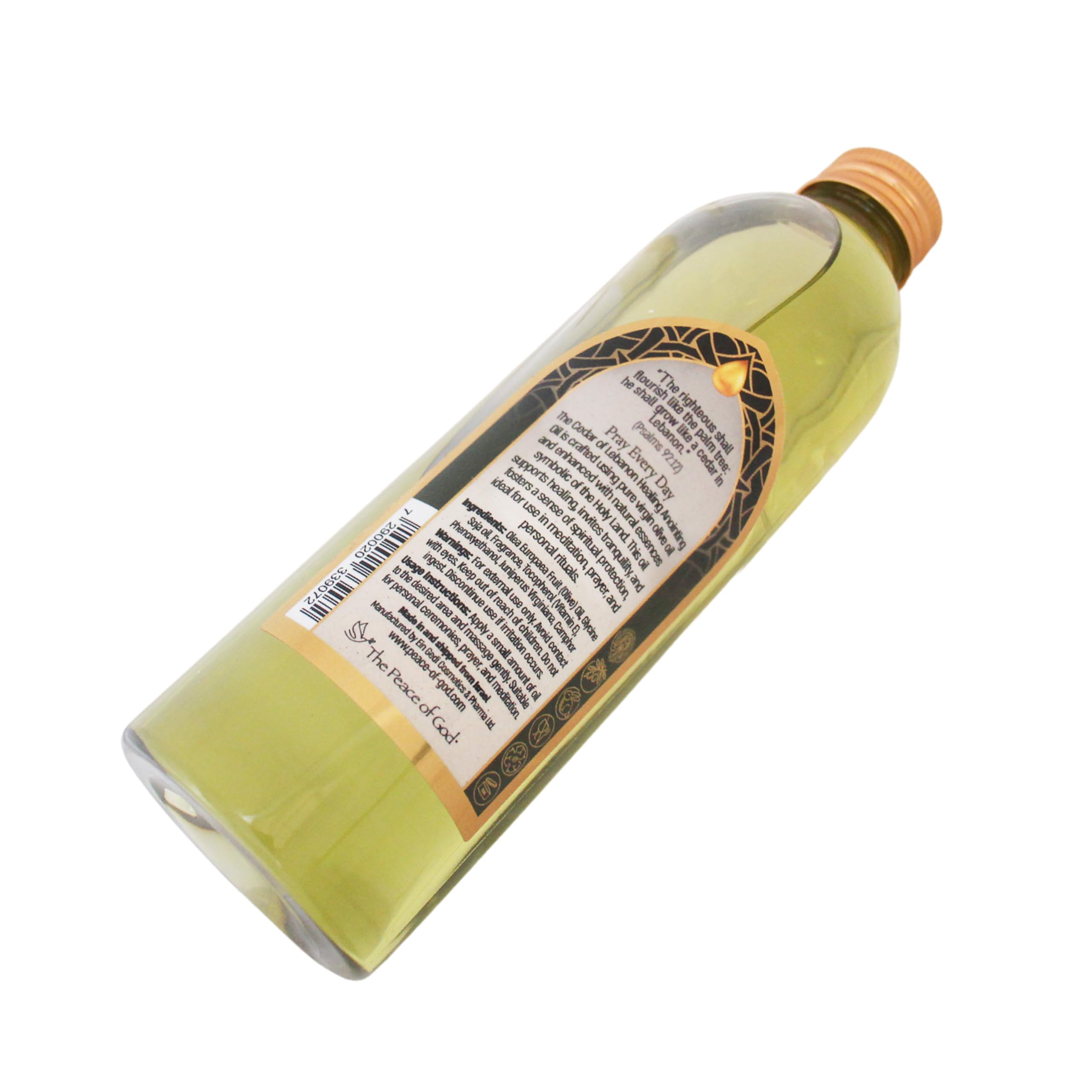 The Peace of God cedar oil scent profile evokes earth, resin, and warmth.
