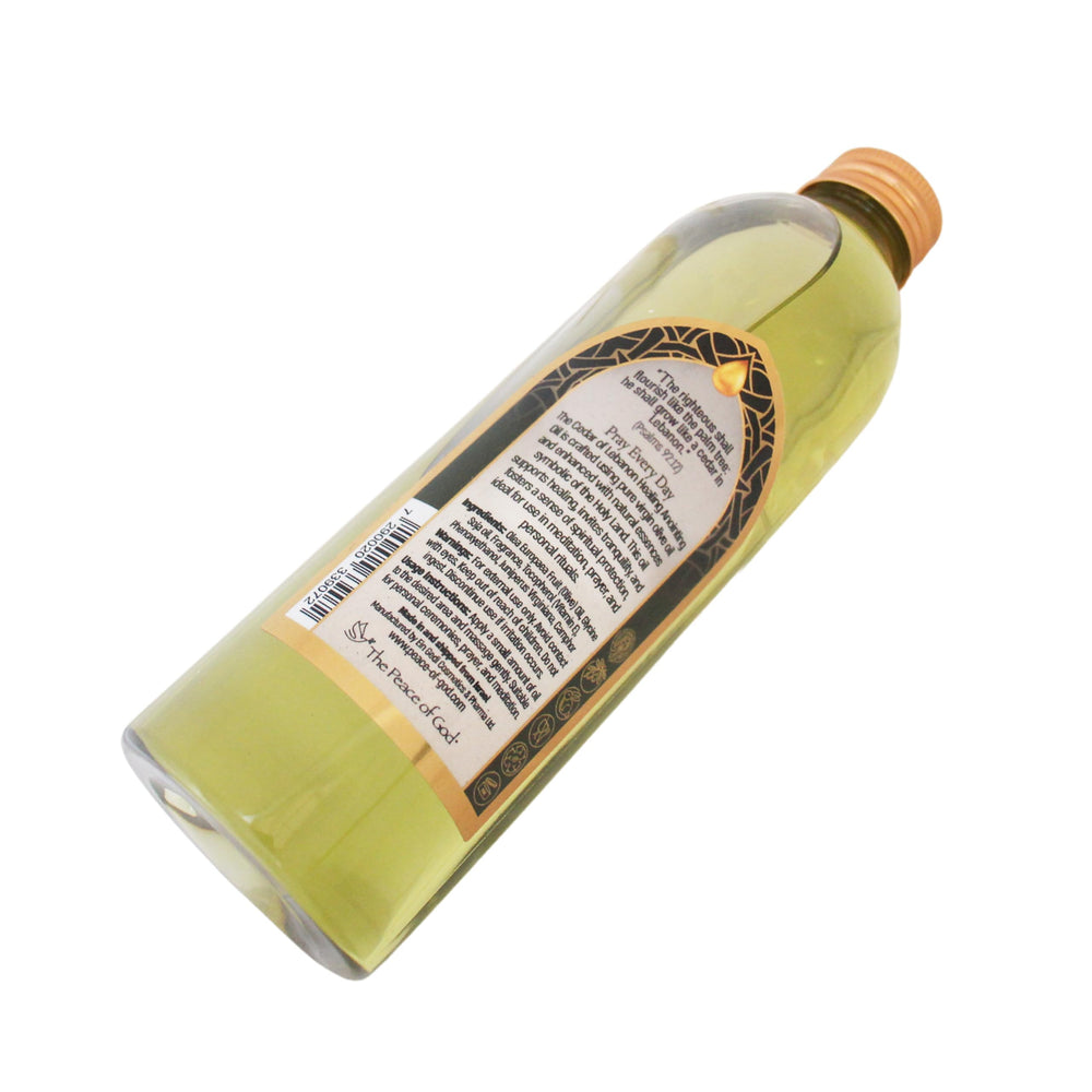 The Peace of God cedar oil scent profile evokes earth, resin, and warmth.