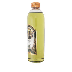 The Peace of God oil label detail highlighting sacred cedarwood and olive oils.