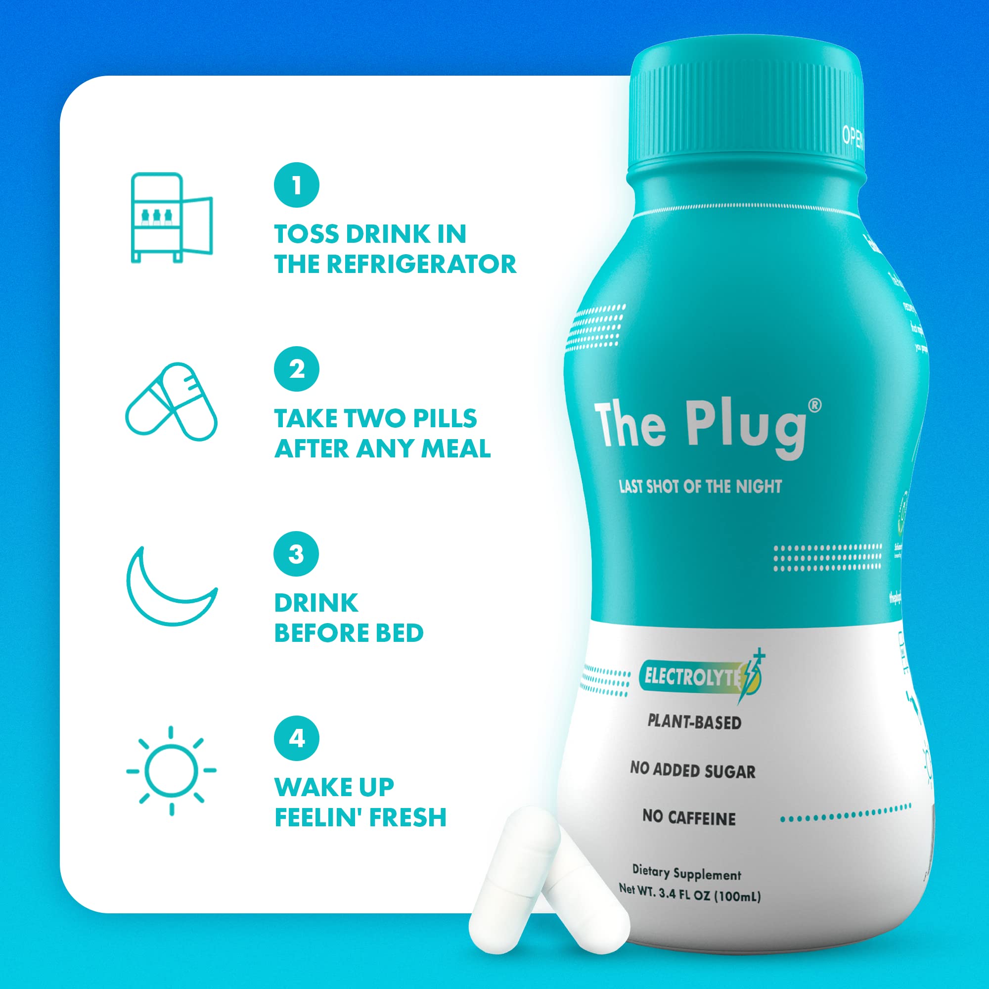 The Plug Liver Cleanse bottle emphasizes a 10-day supply of capsules.