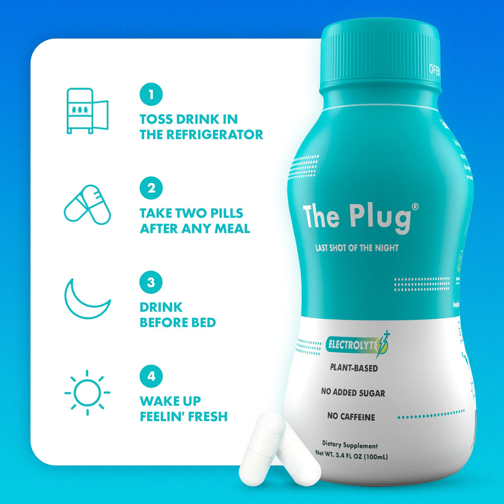 The Plug Liver Cleanse bottle emphasizes a 10-day supply of capsules.