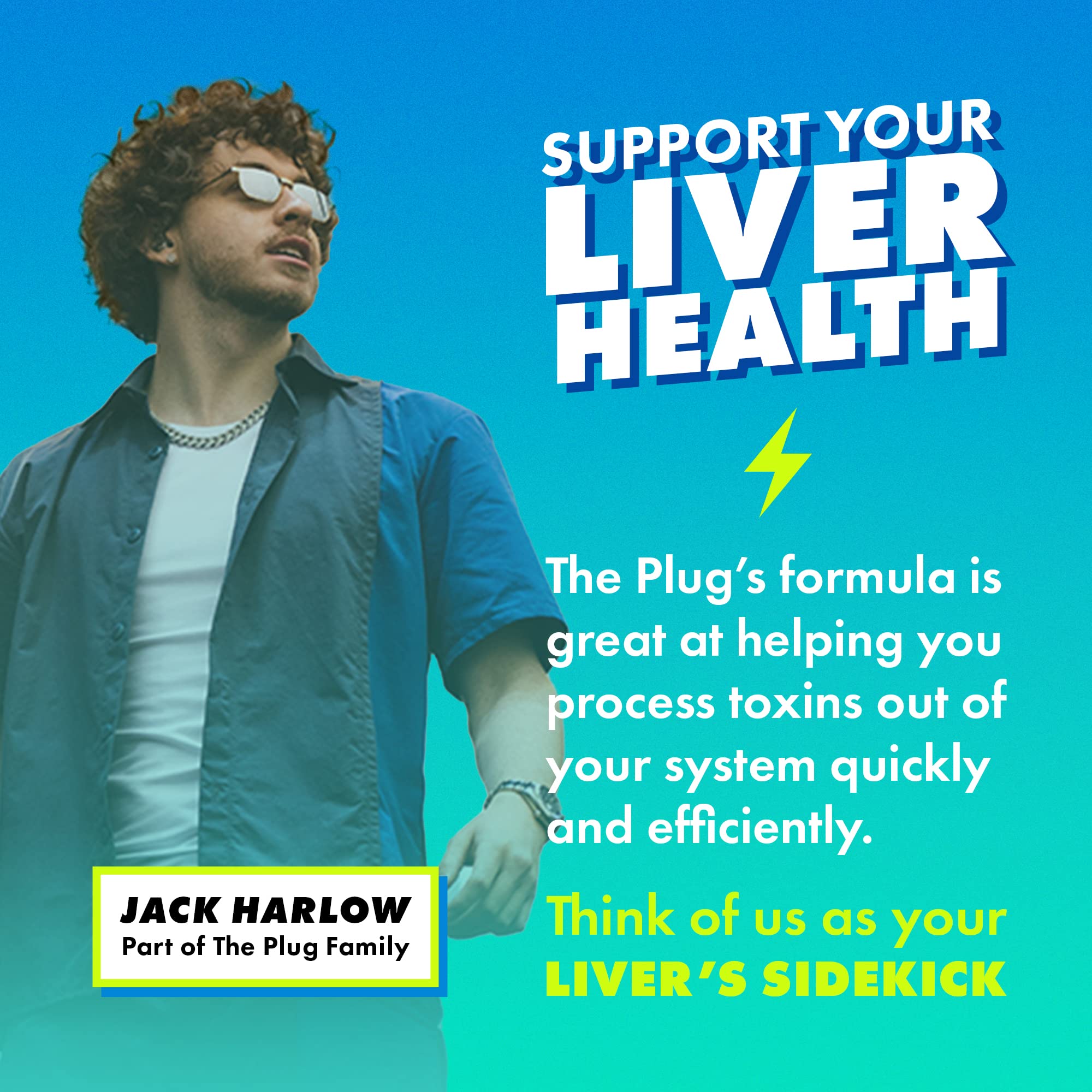The Plug Liver Cleanse turmeric and B vitamins indicate natural energy support.