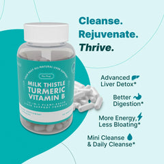 The Plug Liver Cleanse turmeric and dandelion ingredients close-up with antioxidant support.