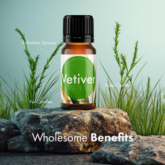 The Premium Nature Vetiver oil for massage soothes tired muscles.