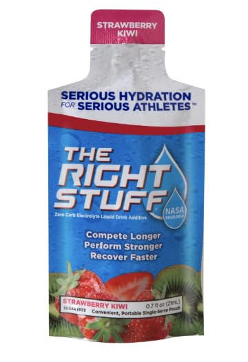 The Right Stuff strawberry kiwi sachets enable convenient on-the-go hydration.