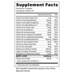 The Right Supps Nine Lives capsules closeup showing iron-rich essential nutrients.