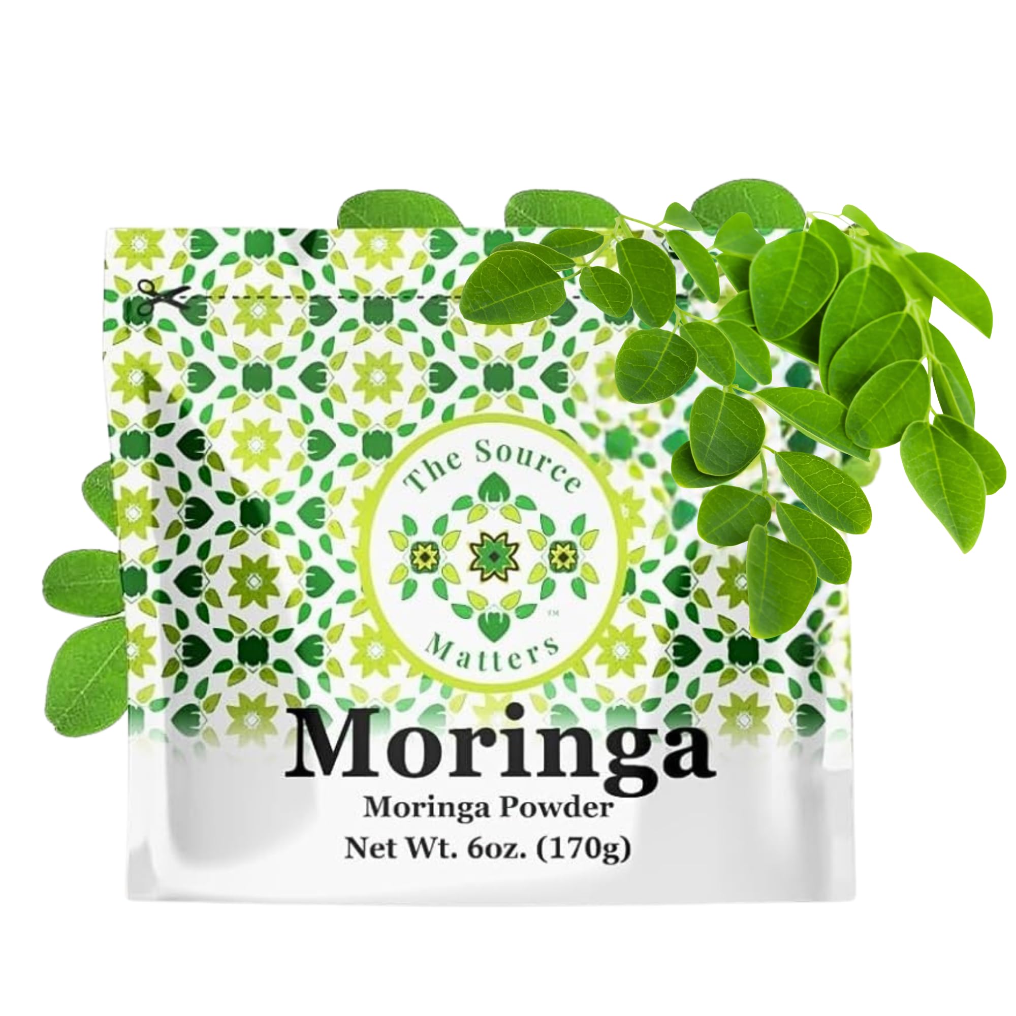 The Source Matters organic moringa powder bulk pouch ready for smoothies and teas