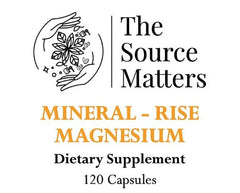 The Source Matters Rise Magnesium package box highlights labels and features