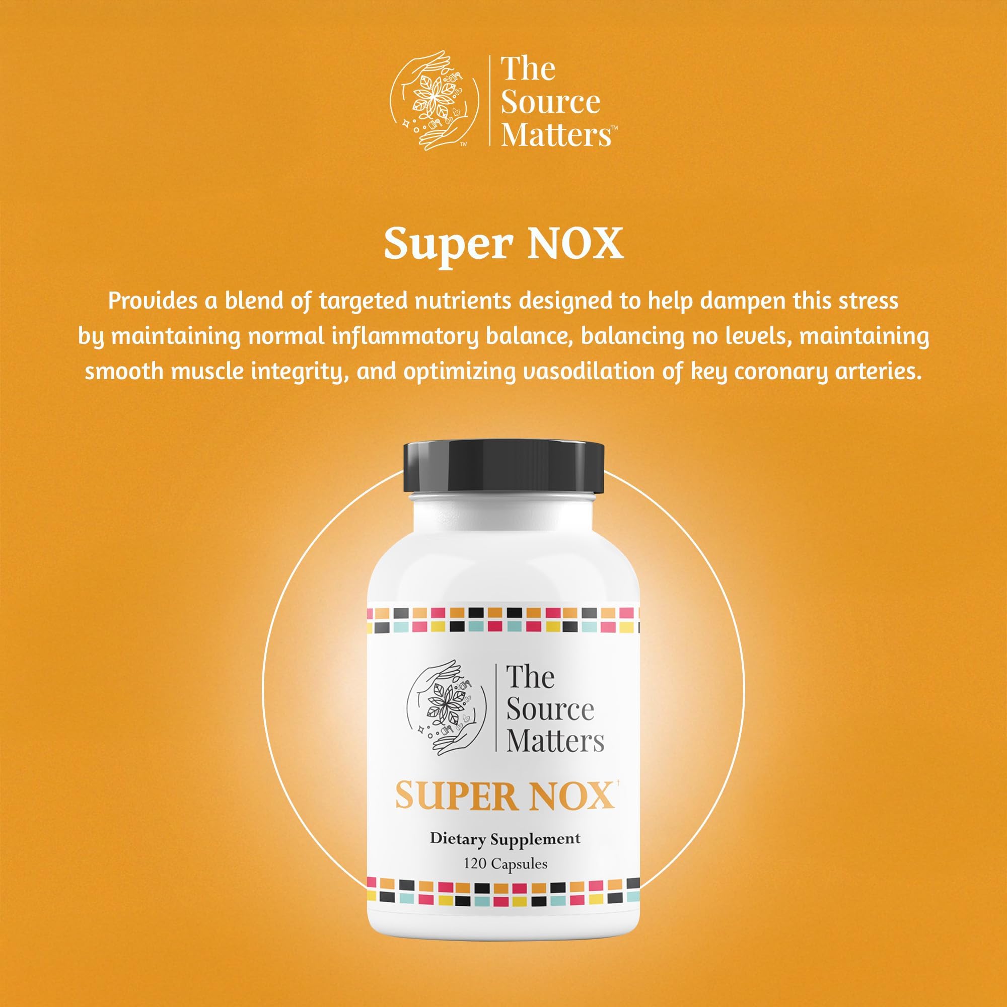 Super NOX capsules close-up highlighting nitric oxide support