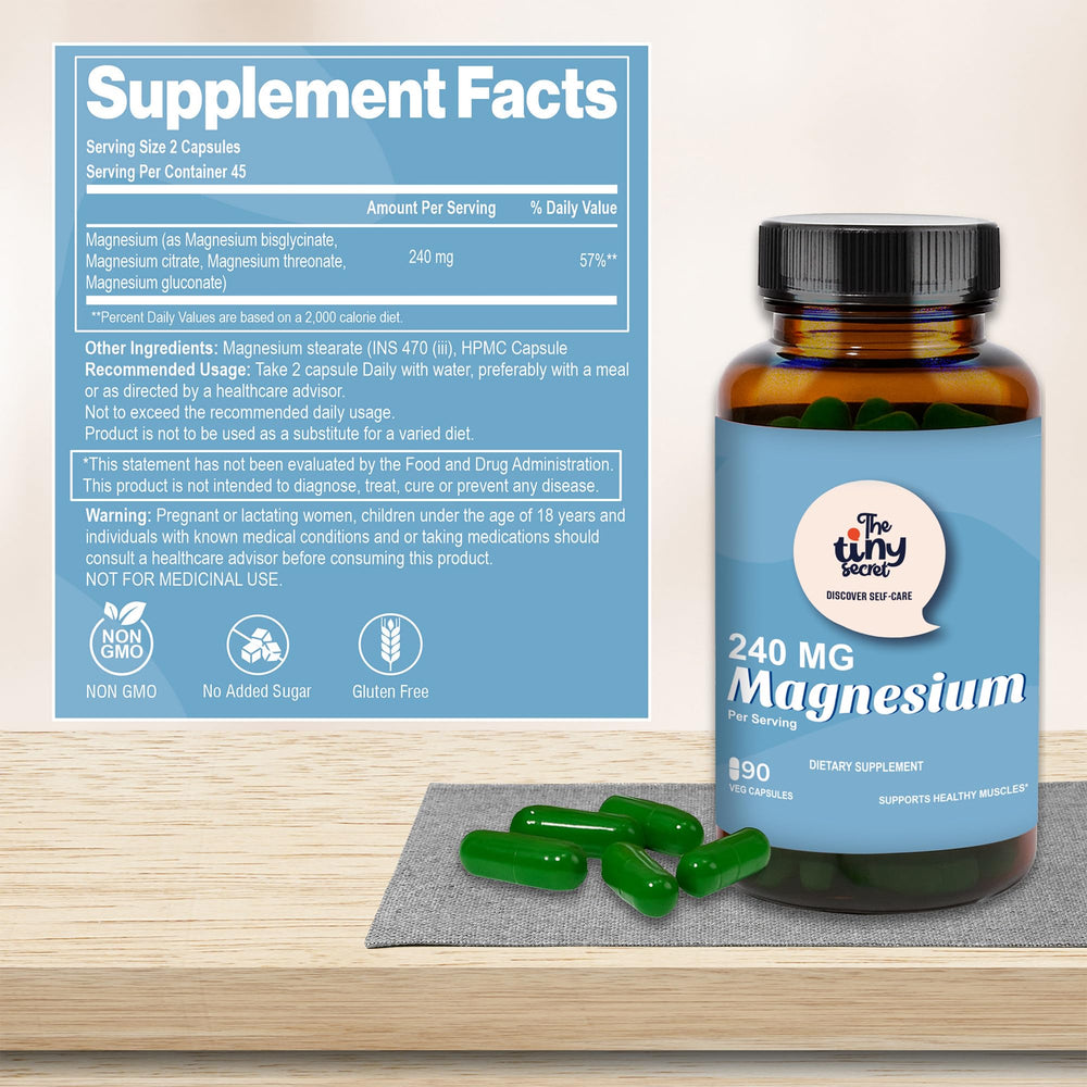 The Tiny Secret box and bottle for everyday vegan wellness.