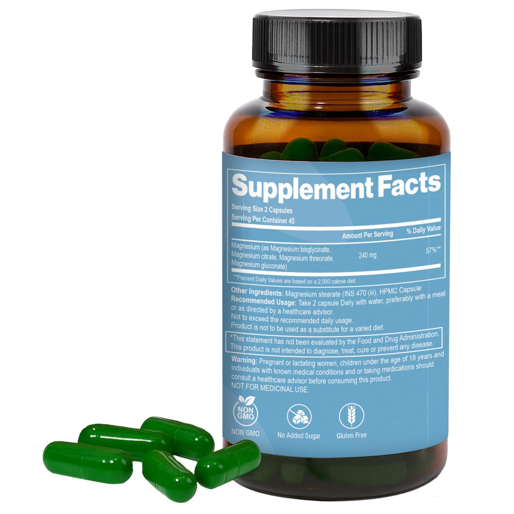 The Tiny Secret magnesium capsules pouring demonstrates easy-to-swallow daily use.