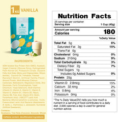 Scoop of THE VEGAN vanilla protein powder for precise servings