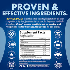 The Veggie Doctor algae oil capsules highlight fish-free omega-3 source