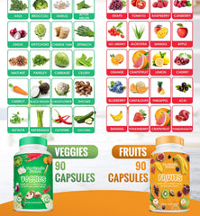 Assorted fruits and greens representing antioxidant-rich ingredients from The Vitamin Kitchen.