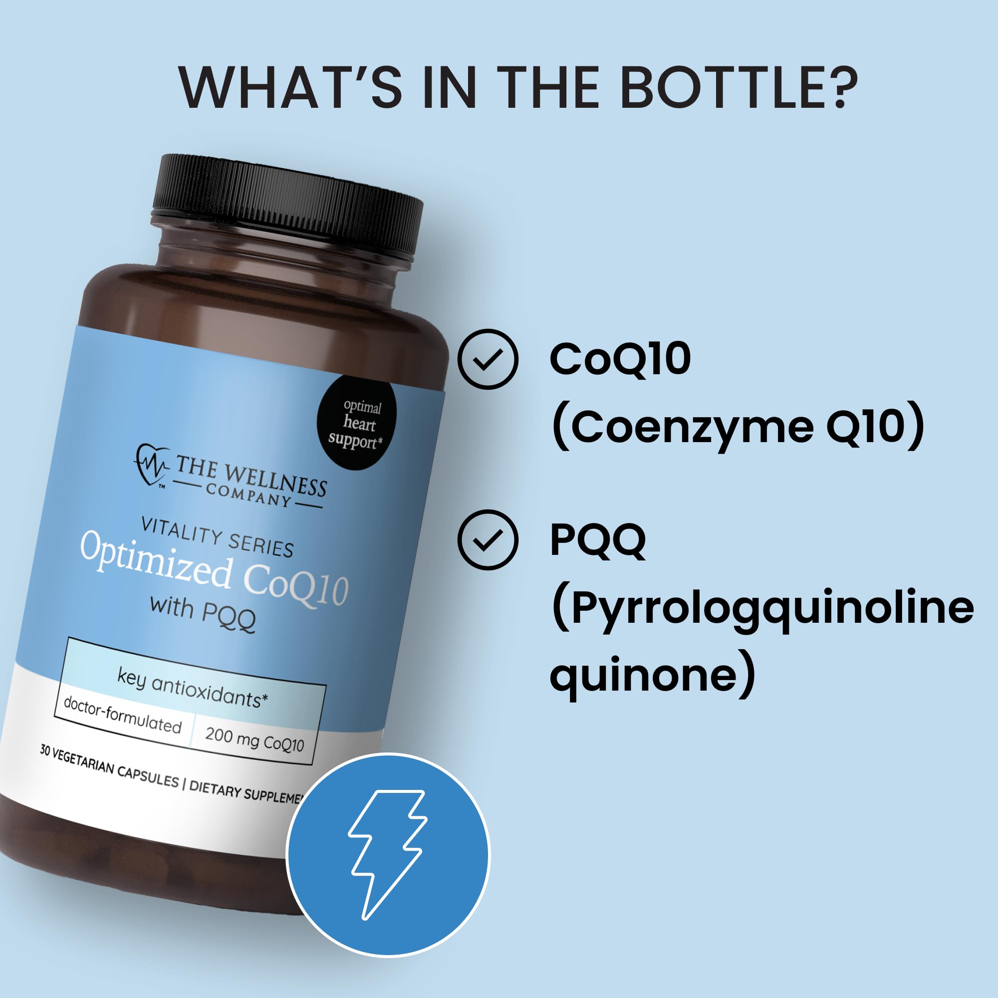 The Wellness Company Vegan capsules shown for easy daily use.