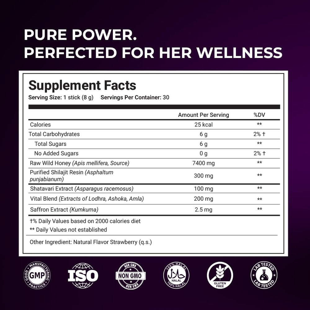 The Wellness Project Ayurvedic Herb Blend Shatavari Saffron Lodhra Ashoka Amla supports balance.