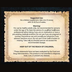 The Whey of The Lord Creatine Crusade powder label front with ingredients overview.