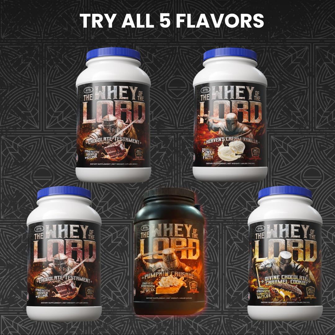 Scoop of Glory protein with container for daily protein goals