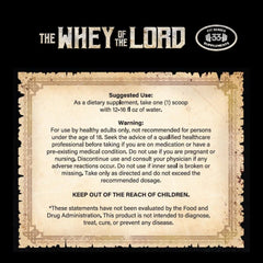 Glass showing The Whey of The Lord Holy Power powder dissolving for a quick mix.